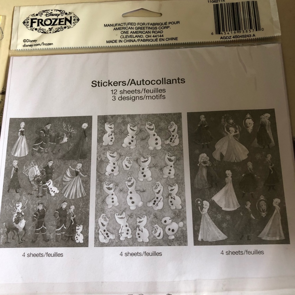 5 packs 250 stickers Frozen, princess Disney - Picture 2 of 2